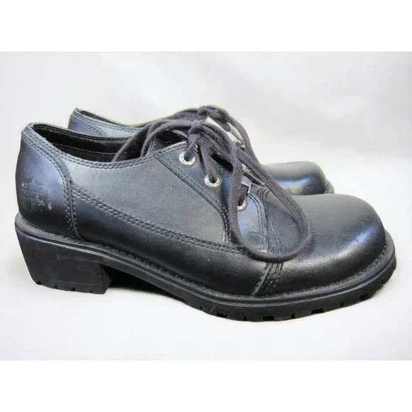 Harley Davidson Chunky Sole Lace Shoes Women's Size 6.5 - Picture 9 of 11